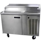image of Delfield 18648PTBMP 48" One Section Refrigerated Pizza Prep Table w/ 1 Door, (6) 1/3 Size Pan