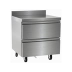 image of Delfield STD4532NP 32" 1-Section Worktop Freezer w/ 2 Drawers, 4" Backsplash, 8.8 cu. ft.