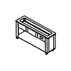 image of Dinex DXP3CISL 72" DineXpress™ Slimline Cold Food Unit, Ice-Cooled, (3) Pan