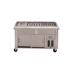 image of Dinex DXP6CB 88" DineXpress™ Cool Breeze Cold Food Serving Counter, Mechanically Cooled Forced Air,  (6) Pan