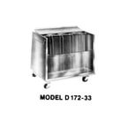 image of Dinex DXPD17023 23"L Extra Low Enclosed Heated Dish Storage Cart w/ 2 Compartment