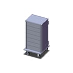 image of Dinex DXPICT7S 7 Tray TQ Economy Meal Delivery Cart w/ 1 Compartment, 1 Door