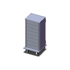 image of Dinex DXPICT8S 8 Tray TQ Economy Meal Delivery Cart w/ 1 Compartment, 1 Door