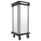 image of Dinex DXSU1T1D8 Stainless Steel 8 Trays TQ Supreme Meal Delivery Cart w/ 1 Door