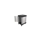 image of Dinex DXSU2T1D12 Stainless Steel 12 Trays TQ Supreme Meal Delivery Cart w/ 1 Door