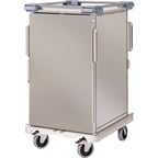 image of Dinex DXTAIII4792030 Stainless Steel 30 Trays Junior Meal Delivery Cart w/ 2 Doors