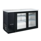 image of Dukers Appliance Co DBB48-S2 49" Refrigerated Back Bar Cabinet w/ 2 Glass Doors, 11.23 Cu Ft