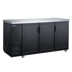 image of Dukers Appliance Co DBB72-M3 Refrigerated Back Bar Cabinet w/ 3 Solid Doors, 19.2 Cu Ft
