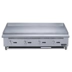 image of Dukers Appliance Co DCGM48 48" Countertop Manual Gas Griddle, 3/4" Steel Plate, 120.000 BTU