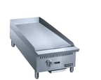 image of Dukers Appliance Co DCGMA12 12" Countertop Manual Gas Griddle, 1" Steel Plate, 29.000 BTU