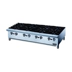 image of Dukers DCHPA48 48" Countertop Gas Hotplate with (8) Burners, Manual Controls, 224.000 BTU
