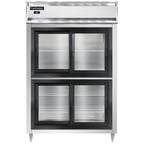 image of Continental Refrigerator D2RNSGDHD 52" Two Section Reach-In Refrigerator w/ 4 Sliding Half Glass Doors, 50 cu. ft.