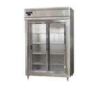 image of Continental Refrigerator D2RNSSSGD 52" Two Section Reach-In Refrigerator w/ 2 Sliding Glass Doors, All Stainless Steel, 50 cu. ft.