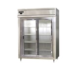image of Continental Refrigerator D2RESNSASGD 57" Two Section Reach-In Refrigerator w/ 2 Sliding Glass Doors, Stainless Steel Exterior, 40 cu. ft.