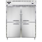 image of Continental DL2RFE-PT-HD 57" 2-Section Pass-Thru Refrigerator/Freezer Combo w/ 8 Half Solid Doors