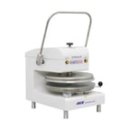 image of DoughXpress D-TXM-2-18-W 18" White Dual Heat Manual Tortilla/Pizza Dough Press, 3100W, 220V