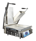 image of DoughXpress DXP-PS-1577 18" Double 2-Sided Panini Grill w/ Timer, Aluminum Grooved Plates, 208V