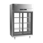 image of Victory DRS-2D-S1-PT-LD-HC 52" Two Section Pass-Thru Refrigerator w/ 4 Glass Sliding Full Doors, Stainless Steel, 48.5 cu ft