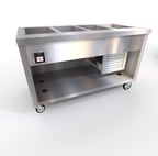 image of Duke TFCP-60SS-N7 60" Thurmaduke™ Flush Mount Cold Pan Unit, Refrigerated