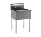 image of Eagle Group 2118-1-16/4 19" One Compartment Sink, 18"W x 21"L Bowl Without Drainboards