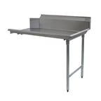 image of Eagle Group BPCDT-24R-16/3 24" Clean Straight Dishtable w/ Right Table, 10" Backsplash, Steel Legs