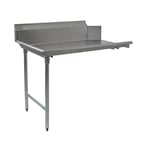 image of Eagle Group BPCDT-96L-16/3 96" Clean Straight Dishtable w/ Left Table, 10" Backsplash, Steel Legs