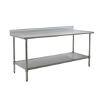 image of Eagle Group BPT-2436SEB-BS 36" Stainless Steel Top - 38" Work Table