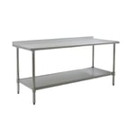 image of Eagle Group BPT-3024SEB-UT 24" Stainless Steel Top - 27" Work Table