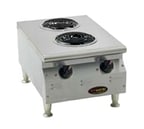 image of Eagle Group CLCW-120-2-X 18" Electric Countertop Hotplate w/ (2) Spiral Burners, Infinite Controls, 1,625 kW, 120v, (Flyer)