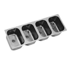 image of Eagle Group FDI-10-14-9.5-4 48" Weld-In / Undermount Sink Bowl