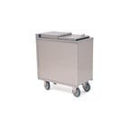 image of Eagle Group MIC2825 Stainless Steel Mobile Ice Bin / Ice Caddy, 120 lb, Silver