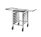 image of Eagle Group OUR-1807-3-SR 9 Pan Stainless Steel Mobile End Load Panco Utility Rack, Assembled