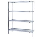 image of Eagle Group S4-74-1860Z EAGLEbrite® Zinc 4-Tier Starter Shelving Unit - 60"W x 18"D x 74"H