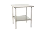 image of Eagle Group T2484SEB-1X 84" Stainless Steel Top 73" - Work Table