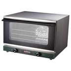 image of Winco ECO-500 Single Deck Countertop Electric Convection Oven w/ Manual Controls, Half-Size