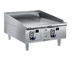 image of Electrolux Professional 169116 24" Countertop Thermostatic Gas Griddle, Grooved Steel, 52.000 BTU