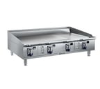 image of Electrolux Professional 169118 48" Countertop Thermostatic Gas Griddle, Grooved Steel, 104.000 BTU