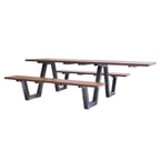 image of emu A1821A Rectangular Outdoor/ Indoor Sid Picnic Table - 70" x 96" x 30"H