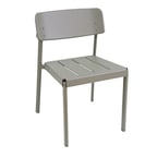image of emu 247 Shine Outdoor Stacking Side Chair w/ Slat Seat & Solid Back