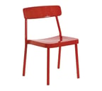 image of emu 280 Grace Outdoor Stacking Side Chair w/ Solid Seat & Back
