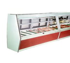image of MarcRefrig ENMDL-10 118" Double Duty Flat Refrigerated Meat Display Case, Remote