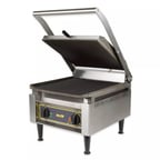 image of Equipex PANINI XL/1 17" Single Commercial Panini Press w/ Cast Iron Grooved Plates, 120V