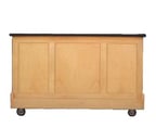 image of FWE ES-BBC-6 Executive Series 50 lb. Ice Bins Removable Speed Rack-72" Portable Bar-Maple Wood Front-Sides