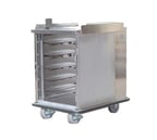 image of FWE ETC-1520-14 Stainless Steel 14 Tray Mobile Patient Meal Delivery Cart