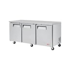 image of Turbo Air EUR-72-N-V 72" 3-Section Undercounter Refrigerator w/ 3 Doors, 18.8 cu. ft.