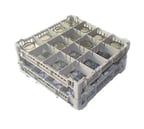 image of Eurodib USA CC00123 16" Full Size Dishwasher Glass Rack with 16 Compartment and Plastic, Gray