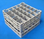 image of Eurodib USA CC00127 16" Full Size Dishwasher Glass Rack with 25 Compartment and Plastic, Gray
