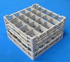 image of Eurodib USA CC00128 16" Full Size Dishwasher Glass Rack with 25 Compartment and Plastic, Gray