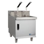 image of Eurodib USA CF30L Full Pot Countertop Gas Fryer w/ 30-lb Capacity, 2 Baskets, 4 Burners, LP Gas