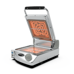 image of Eurodib SAP010T 13" Single Panini Sandwich Grill w/ Glass-Ceramic Smooth Plates, 120V 